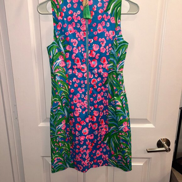 Lilly Pulitzer NWT Mila Stretch Shift Turquoise Shore - Picture 4 of 4
